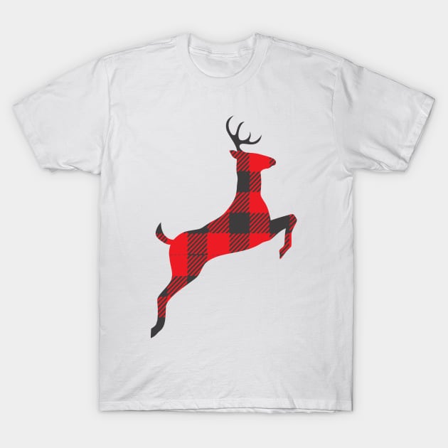 Christmas Reindeer T-Shirt by Rise And Design